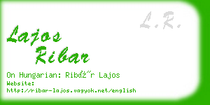 lajos ribar business card